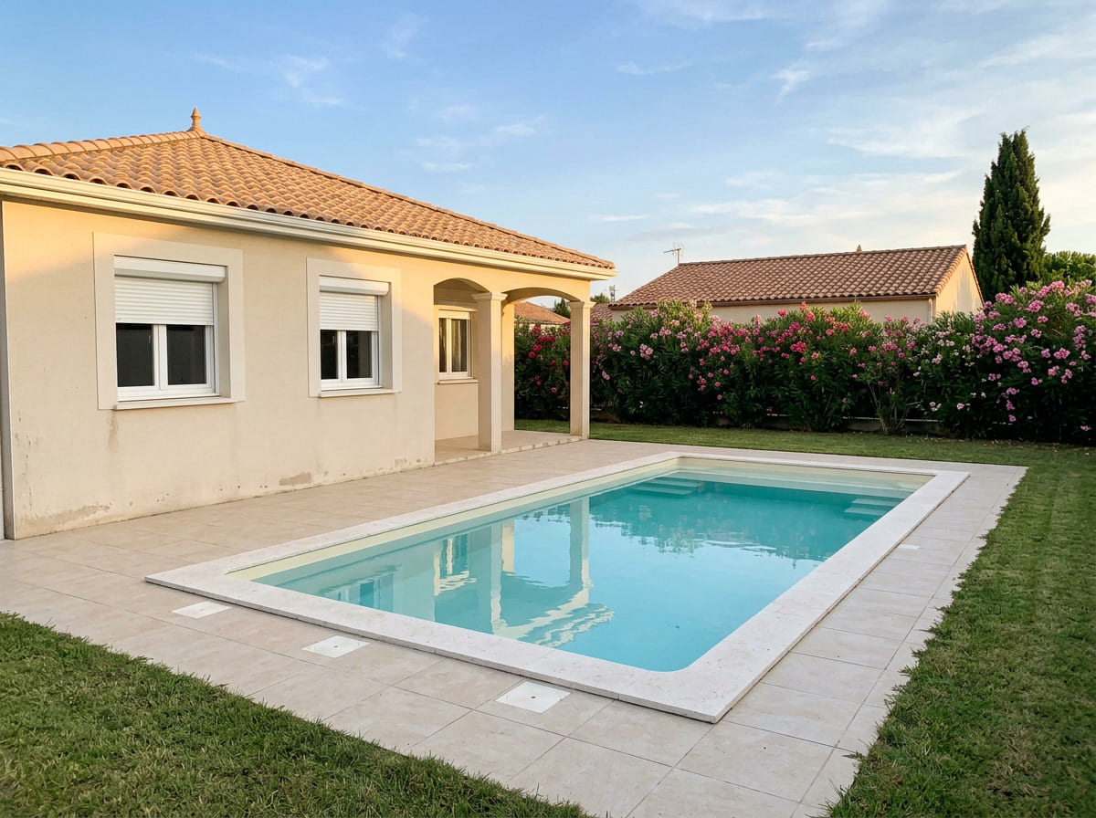 Piscine sur-mesure réalisée par AT Construction dans l'Hérault — réalisation 6