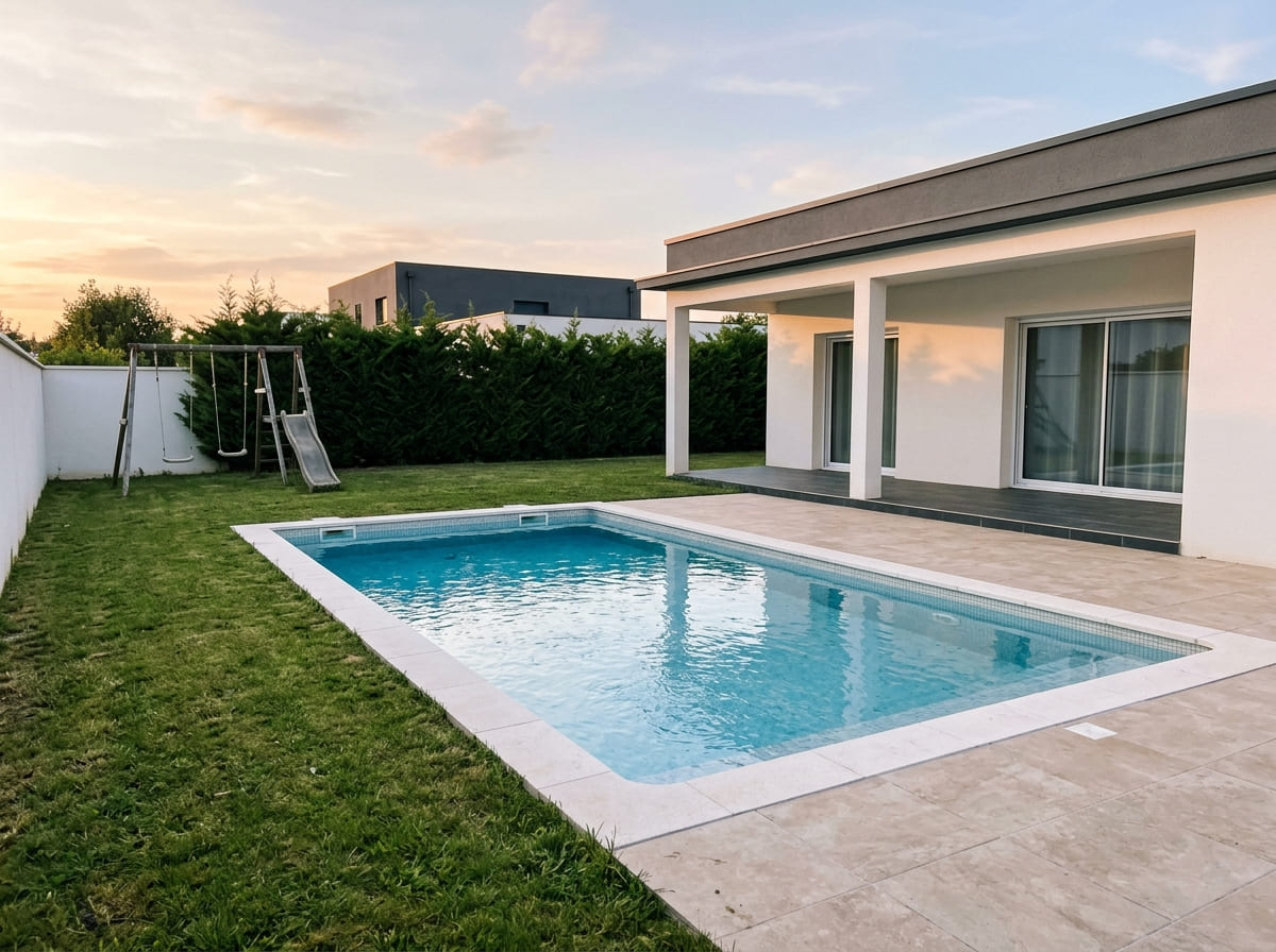 Piscine sur-mesure réalisée par AT Construction dans l'Hérault — réalisation 9